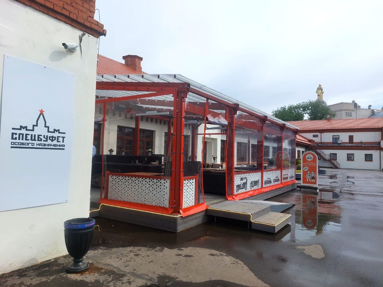 ПВХ шторы для летней террасы кафе в Давыдовке